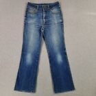 VINTAGE Jordache 33x32 Bell Bottom 80s Jeans Retro Faded High Rise Altered