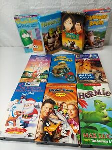 Vintage Kids Cartoons And Movies Vhs. Lot Of 10 Tested and Works