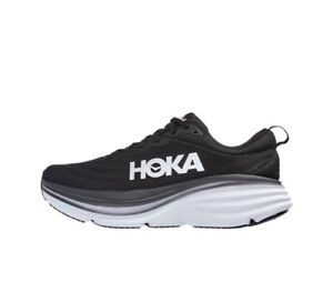 Hoka One One Bondi 8 Black White Running Shoes Men's 1123202