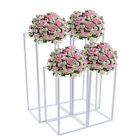 4pcs Geometric Metal Flower Rack Vase Column Stand Wedding Centerpiece 40cm+60cm