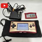 Nintendo GameBoy Micro Console Famicom Color w/Charger Pouch See Video