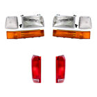 8 Pc Set Headlights Tail Lights Signal Lights for 92-97 Ford Pickup 92-96 Bronco (For: 1996 Ford F-150)
