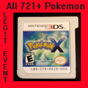 Pokemon X 3DS Game Loaded With All 721 and 120+ Legit Event Pokemon Unlocked