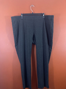 The Limited Collection Plus Size 20W Ponte Knit Pull On Pants Charcoal Stretch