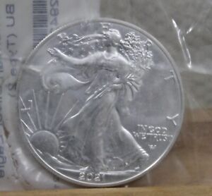 New Listing2021  USA 1 OZ. SILVER EAGLE VERSION 2 UNCIRCULATED ONE COIN BRILLIANT