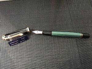 Pelikan Souveran Germany Green & Black M300 Fountain Pen 14C-585 M Vintage