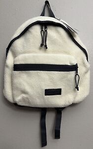 Eastpak Padded Pak'r Shearling Backpack Bag White New Rare JS0A829J
