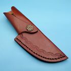 Leather Knife Sheath Only Brown Fixed Blade Belt Case 6.5