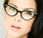 Vintage Retro Fashion Cat Eye Women Black Gradient Clear Eyeglasses Glasses