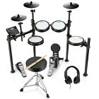 🥁 Donner DED-200 Electric Drum Set Quiet Mesh Pads Dual Zone Snare With Throne