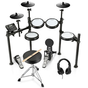 Donner DED-200 Electric Drum Set With Throne Quiet Mesh Pads Electronic Drum Kit