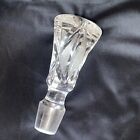 Crystal Etched Decanter Bottle STOPPER ONLY 4 3/4”
