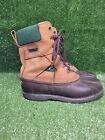 LL Bean Hunting High Top Duck Bean Boots Maine Brown Leather Mens Size 10 USA