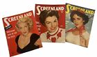 Vintage Hollywood Movie Stars - Screenland Magazines ONLY $20 Lot of 3!