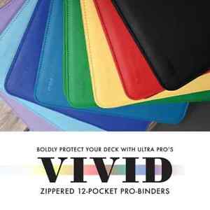 Ultra Pro Vivid 12-Pocket Zippered Pro-Binder-Pick Your Color