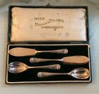 Elkington Butter Spreader And Spoon Set of 4 Boxed Brown & Polsons England