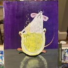 Mouse,original paintings on canvas 8/10,gift, Abstract,funny,