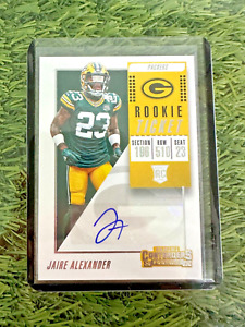 2018 Panini Contenders JAIRE ALEXANDER Rookie Ticket Auto RC Packers #153