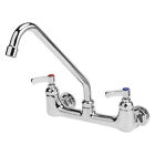 Kitchen Sink Faucet Wall Mount Commercial 8 inch Center with 8