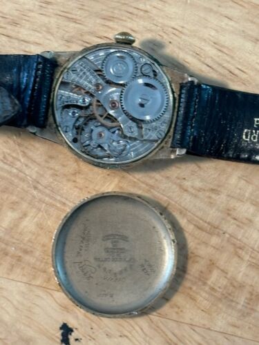 vintage 1950's Illinois 17 Jewels 10k RGP wrist watch for repair