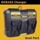 For Dewalt DCB102 Dual 2 Twin Port Fast Battery Charger 12v-20v DCB206 DCB205 US