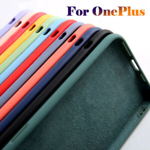For OnePlus 9 8 8T 7T 7 Pro 6T 6 Nord Liquid Silicone Case Ultra Thin Soft Cover