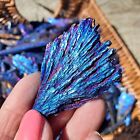 Peacock Feather Aura Kyanite Crystal  Rainbow - Stuffed Bag