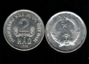 Vietnam 2 HAO KM-12 1976 NHNNVN Vietnamese World Currency COIN