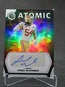 Fred Warner Atomic Elements 2022 Bookend 1/10 Auto San Francisco 49ers READ DISC