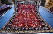 Vintage Caucasian Pictorial Area Rug 7x10 Tree of Life Hand Knotted Wool Carpet