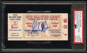 NOLAN RYAN Signed 1972 All-Star Game Ticket Stub PSA/DNA Auto Grade 10 Atlanta