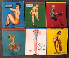 Lot of 6 Vintage Pin Up Girls Girlie Matchbook Matches Girly Assorted Unstruck