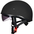 (USED) ILM Motorcycle Half Helmet Quick Release Strap Sun Visor DOT 883V