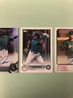 New Listing(3) 2022 Topps Pro Debut Jonatan Clase Auto Seattle Mariners + Mojo + Real One