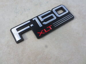 92-97 Ford F-150 XLT Side Door Logo F2TZ-16720-C Emblem F2TB-16B114-BA Decal