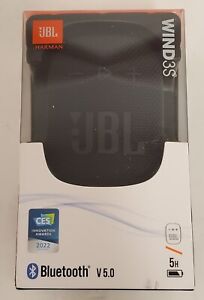 JBL Wind 3 S Slim Handlebar Bluetooth Speaker, Small, Black *Back Clip Broken*