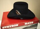 Vintage John B. Stetson 4X Beaver Black Cowboy Hat  Sz 6 7/8 - MINT  NEVER WORN