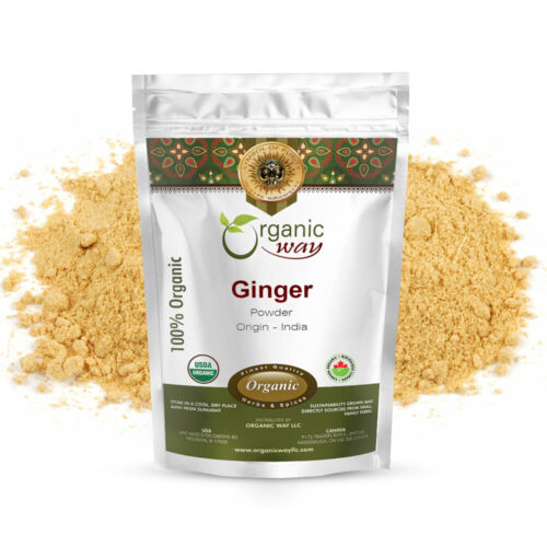 Organic Way Ginger Root Powder - Organic, Kosher & USDA Certified (1LBS / 16Oz)