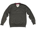Moods Of Norway V Neck Merino Wool Mens Size L Sweater Gray