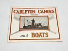 1930 Carleton Canoe Catalog / Booklet w Graphic Cover Old Town MAINE ME Paddles