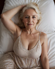 Mature Woman Photo Sexy Older Women Picture Busty Granny in Panties Lingerie Art
