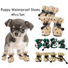 4pcs/set Waterproof Winter Warm Pet Dog Shoes Anti-slip Rain Snow Boots Puppy*US