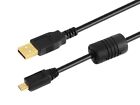 Monoprice USB Type-A to Micro Type-B 2.0 Cable - 6ft - Black, 5-Pin, 28/24AWG