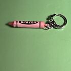 Vintage Pink Crayon Keychain Key Ring Chain