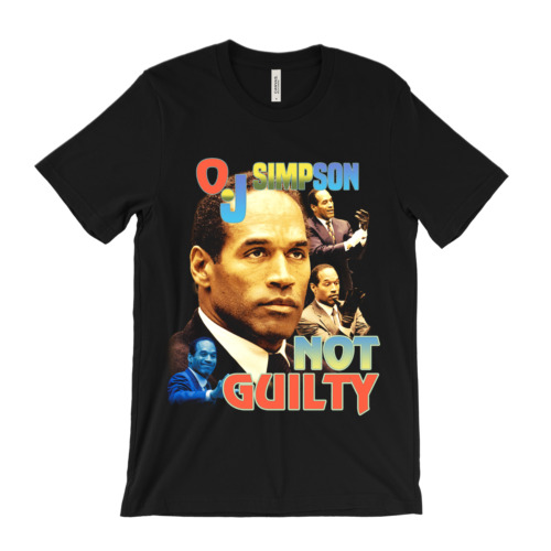 OJ Simpson T-Shirt - Not Guilty vntg vintage rap tee The Juice Is Loose bills