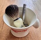 Premium Shave Accessories - Never Used!  Jagger Razor, Omega Brush & Conk Cup