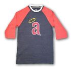 Anaheim Angels MLB Fanatics Men's 3/4's Sleeve Red/Navy Blue T-shirt