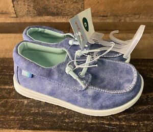 Cat & Jack Toddler Boys Blue (Denim Look) Bobby Slip-On Boat Loafer Shoes New