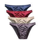 2024 Underwear Multi Pack Men's Satin Bikini Briefs Panties Silky Sexy Men's new