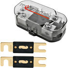 1/0 2 4 8 Gauge Dual ANL Fuse Holder Distribution Block and (2) 500 Amp ANL Fuse
